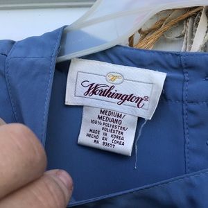 Worthington Women's Blue Blouse Shoulder Pads M